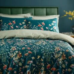Watercoloured Floral Duvet Cover & Pillowcase Set 40 Watercoloured Floral Duvet Cover & Pillowcase Set -Dunelm Shop 30960888 alt02