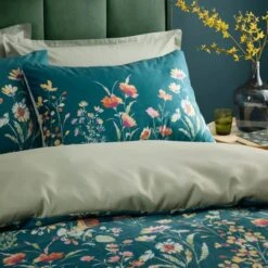 Watercoloured Floral Duvet Cover & Pillowcase Set 31 Watercoloured Floral Duvet Cover & Pillowcase Set -Dunelm Shop 30961013 alt01