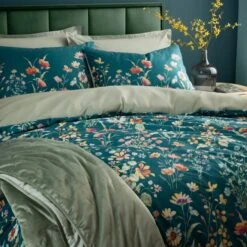 Watercoloured Floral Duvet Cover & Pillowcase Set 25 Watercoloured Floral Duvet Cover & Pillowcase Set -Dunelm Shop 30961015 alt03