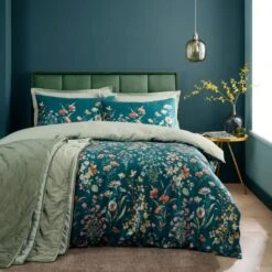 Watercoloured Floral Duvet Cover & Pillowcase Set 29 Watercoloured Floral Duvet Cover & Pillowcase Set -Dunelm Shop 30961015 alt08