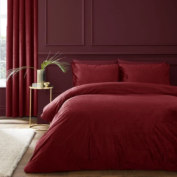 Catherine Lansfield Kingsley Soft Matt Velvet Duvet Cover And Pillowcase Set 8 Catherine Lansfield Kingsley Soft Matt Velvet Duvet Cover And Pillowcase Set - Image 6