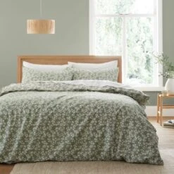 Bianca Shadow Leaves 200 Thread Count Cotton Duvet Cover And Pillowcase Set -Dunelm Shop 30963005