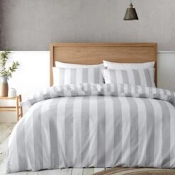 Catherine Lansfield Cove Stripe Duvet Cover And Pillowcase Set -Dunelm Shop 30963023