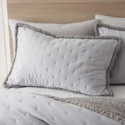 Catherine Lansfield Cosy Nori Soft Sherpa Duvet Cover And Pillowcase Set -Dunelm Shop 30963040 alt01