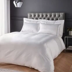 Catherine Lansfield Deco Sequin Duvet Cover And Pillowcase Set 40 Catherine Lansfield Deco Sequin Duvet Cover And Pillowcase Set -Dunelm Shop 30963053