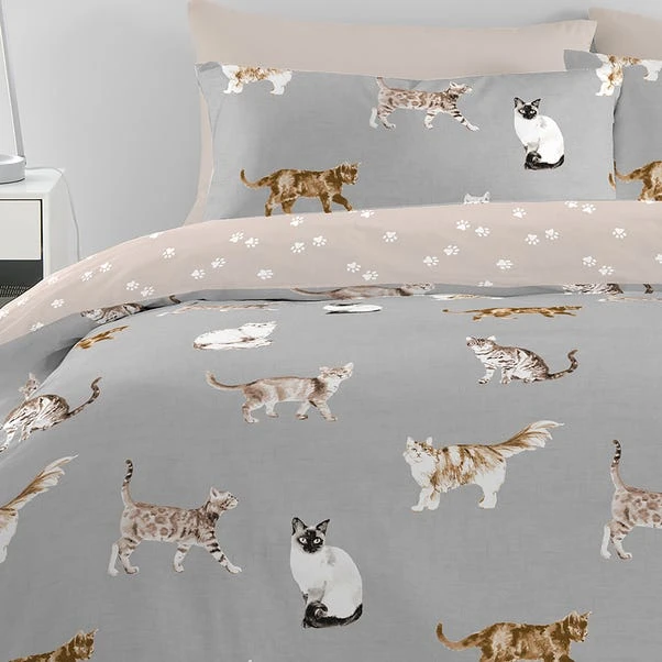 Cats Polycotton Duvet Cover & Pillowcase Set 4 Cats Polycotton Duvet Cover & Pillowcase Set - Image 2