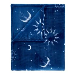 Sassy B Astrology Navy Fleece Throw 200cm X 240cm 11 Sassy B Astrology Navy Fleece Throw 200cm X 240cm -Dunelm Shop 30976443 alt04