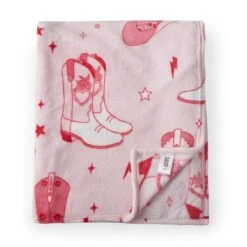 Sassy B Cowgirl Boot Fleece Pink Throw 200cm X 240cm 12 Sassy B Cowgirl Boot Fleece Pink Throw 200cm X 240cm -Dunelm Shop 30976461 alt04