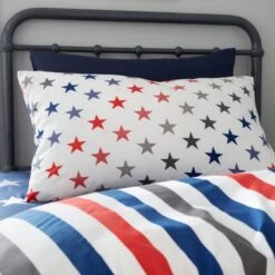 Catherine Lansfield Set Of 2 Stripes And Stars Duvet Cover & Pillowcase Sets 22 Catherine Lansfield Set Of 2 Stripes And Stars Duvet Cover & Pillowcase Sets -Dunelm Shop 30977403 alt02