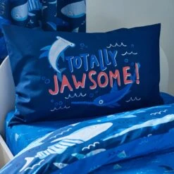 Catherine Lansfield Jawsome Shark Polycotton Duvet Cover & Pillowcase Set 21 Catherine Lansfield Jawsome Shark Polycotton Duvet Cover & Pillowcase Set -Dunelm Shop 30977404 alt01