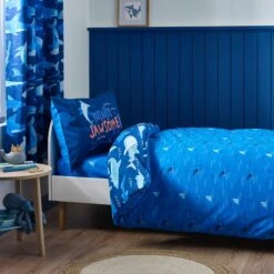 Catherine Lansfield Jawsome Shark Polycotton Duvet Cover & Pillowcase Set 16 Catherine Lansfield Jawsome Shark Polycotton Duvet Cover & Pillowcase Set -Dunelm Shop 30977433 alt02