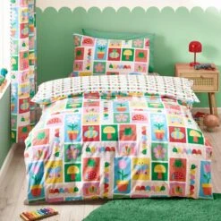 Catherine Lansfield Curious Caterpillar Polycotton Duvet Cover & Pillowcase Set -Dunelm Shop 30977434