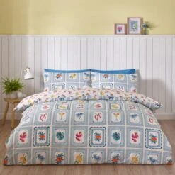 Catherine Lansfield Riviera Tiles Reversible Duvet Cover & Pillowcase Set 32 Catherine Lansfield Riviera Tiles Reversible Duvet Cover & Pillowcase Set -Dunelm Shop 30982969
