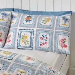 Catherine Lansfield Riviera Tiles Reversible Duvet Cover & Pillowcase Set 33 Catherine Lansfield Riviera Tiles Reversible Duvet Cover & Pillowcase Set -Dunelm Shop 30982969 alt01