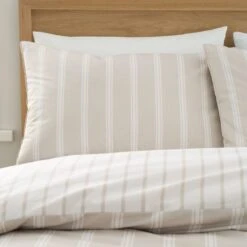 Bianca Ashford Stripe Reversible Duvet Cover & Pillowcase Set 30 Bianca Ashford Stripe Reversible Duvet Cover & Pillowcase Set -Dunelm Shop 30983245 alt01