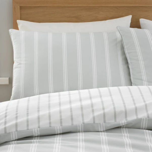 Bianca Ashford Stripe Reversible Duvet Cover & Pillowcase Set 4 Bianca Ashford Stripe Reversible Duvet Cover & Pillowcase Set - Image 2